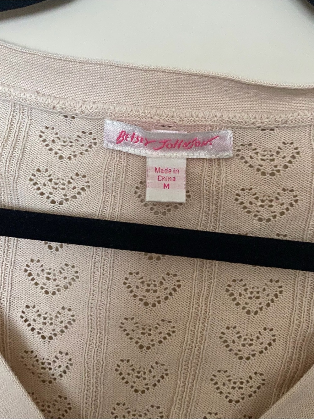 betsey johnson pointelle cardigan - Picture 4 of 7